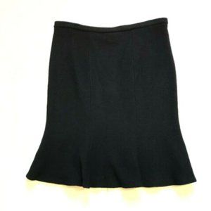 St John Couture Midi Skirt Women's 16 XL Black Knit Construction USA A-Line